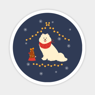 Thanksgiving Samoyed dog Magnet